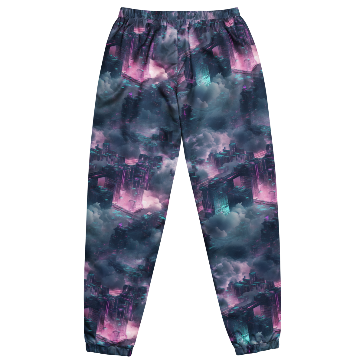 Cloudy City - Blue/Magenta - Unisex Track Pants - Image 11