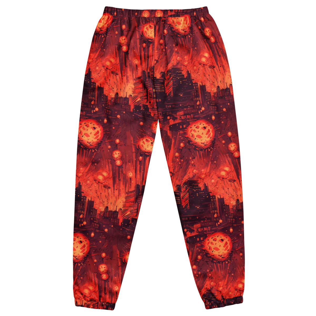 Meteor Strike - Red - Unisex Track Pants - Image 11