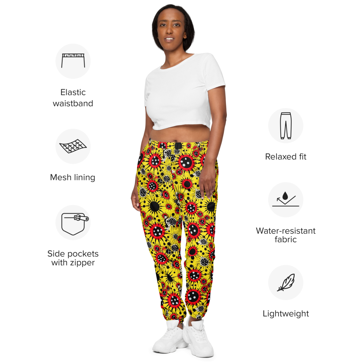 Virus Attack - Yellow/Red - Unisex Track Pants - Image 2
