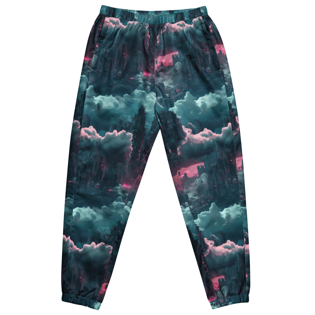 Cloudy Skyscraper - Blue/Magenta - Unisex Track Pants