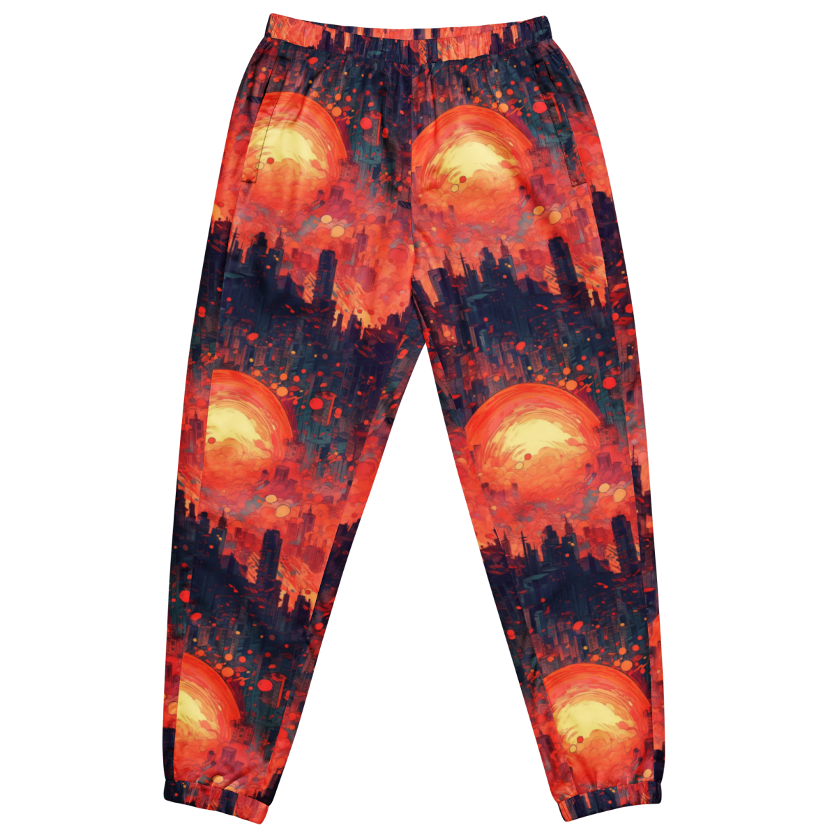 Fiery Dawn - Red/Black - Unisex Track Pants