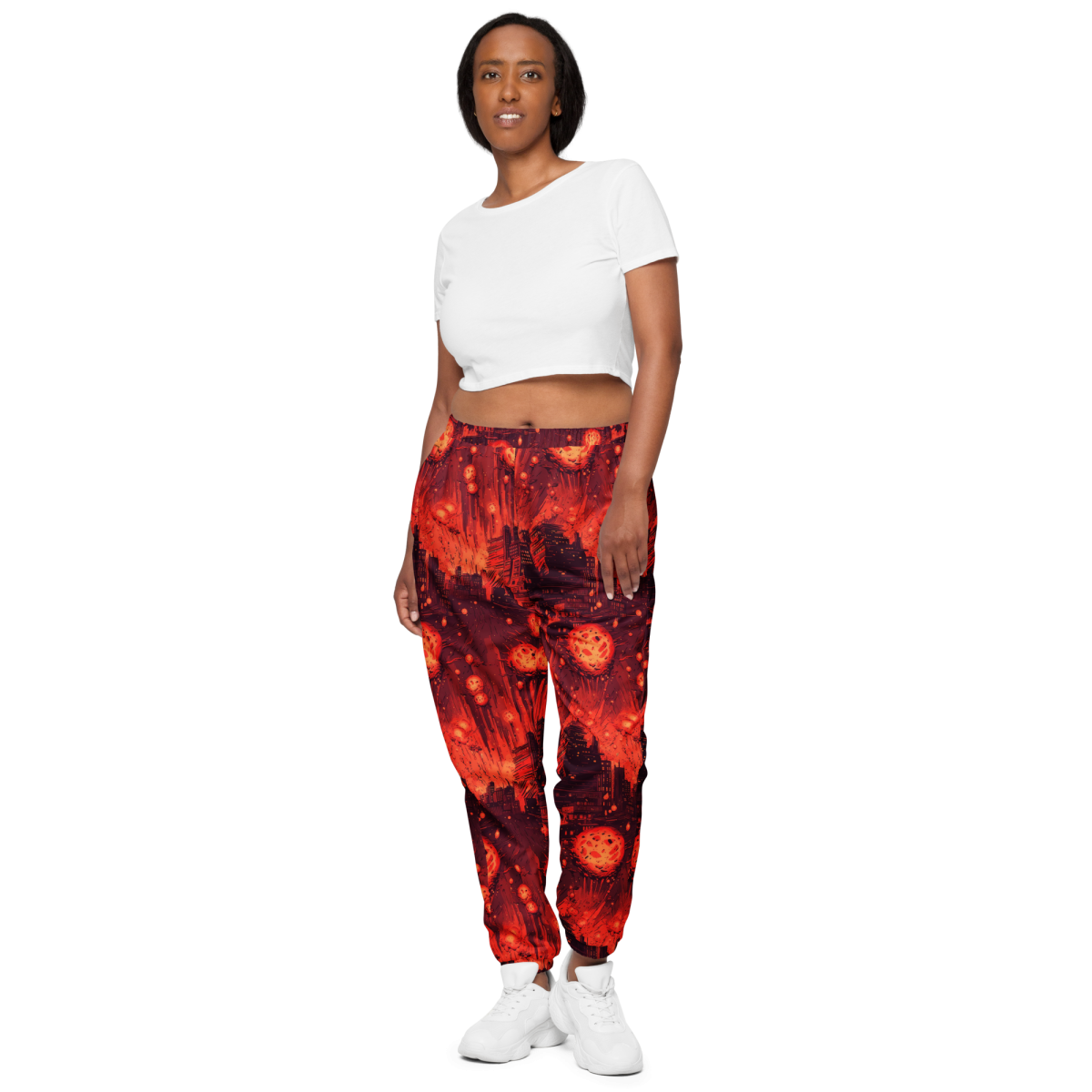 Meteor Strike - Red - Unisex Track Pants - Image 3