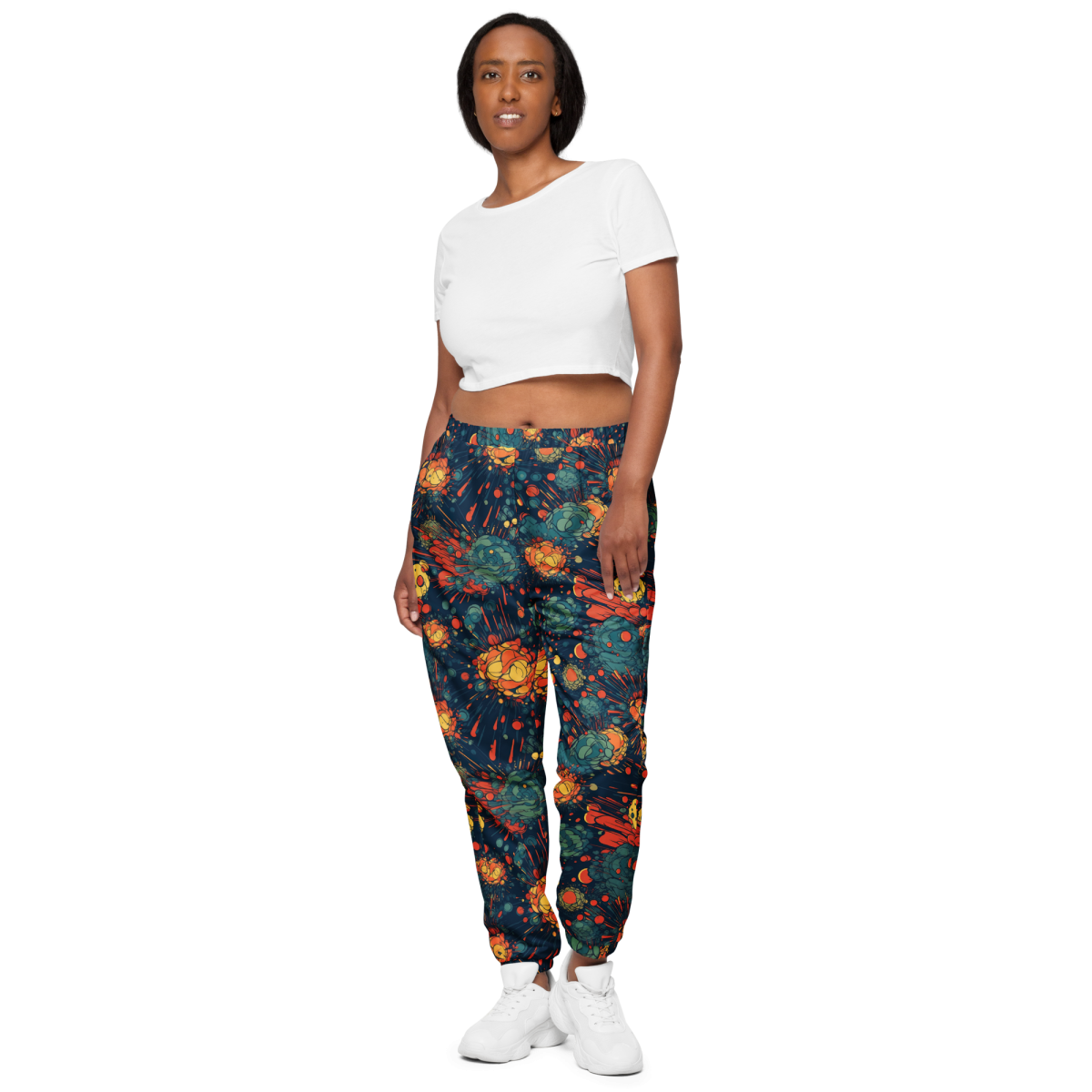 Subatomic Schism - Dark Blue - Unisex Track Pants - Image 3
