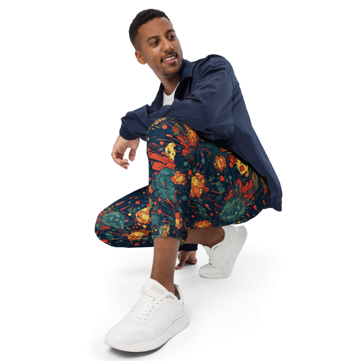 Subatomic Schism - Dark Blue - Unisex Track Pants - Image 4