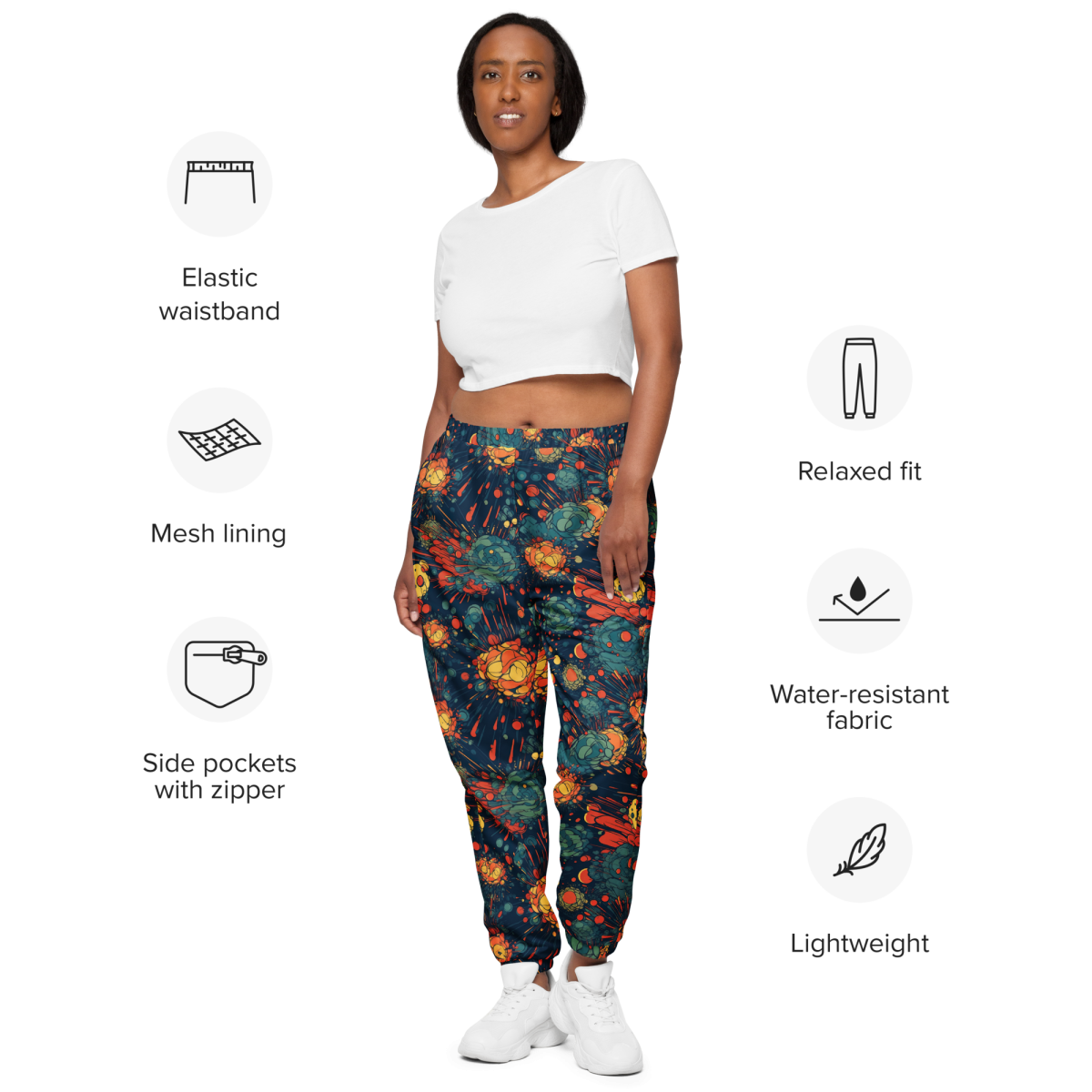 Subatomic Schism - Dark Blue - Unisex Track Pants - Image 9