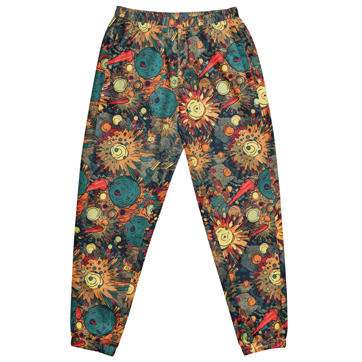 Flaming Fission - Blue/Yellow - Unisex Track Pants