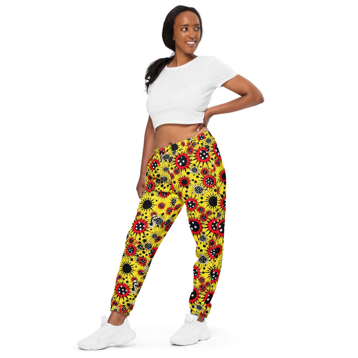 Virus Attack - Yellow/Red - Unisex Track Pants - Image 4