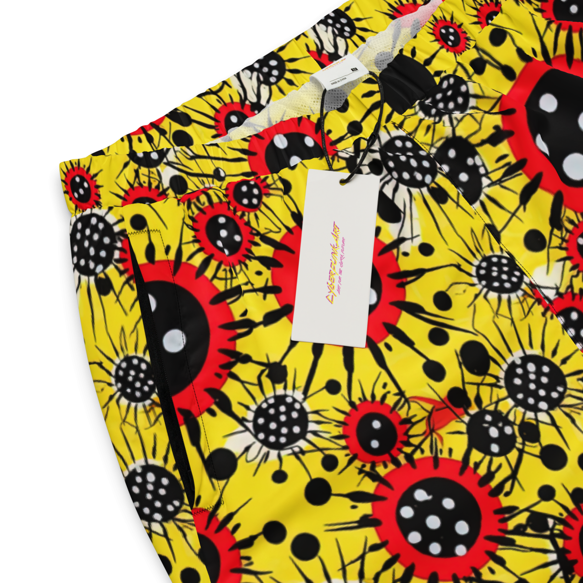 Virus Attack - Yellow/Red - Unisex Track Pants - Image 3