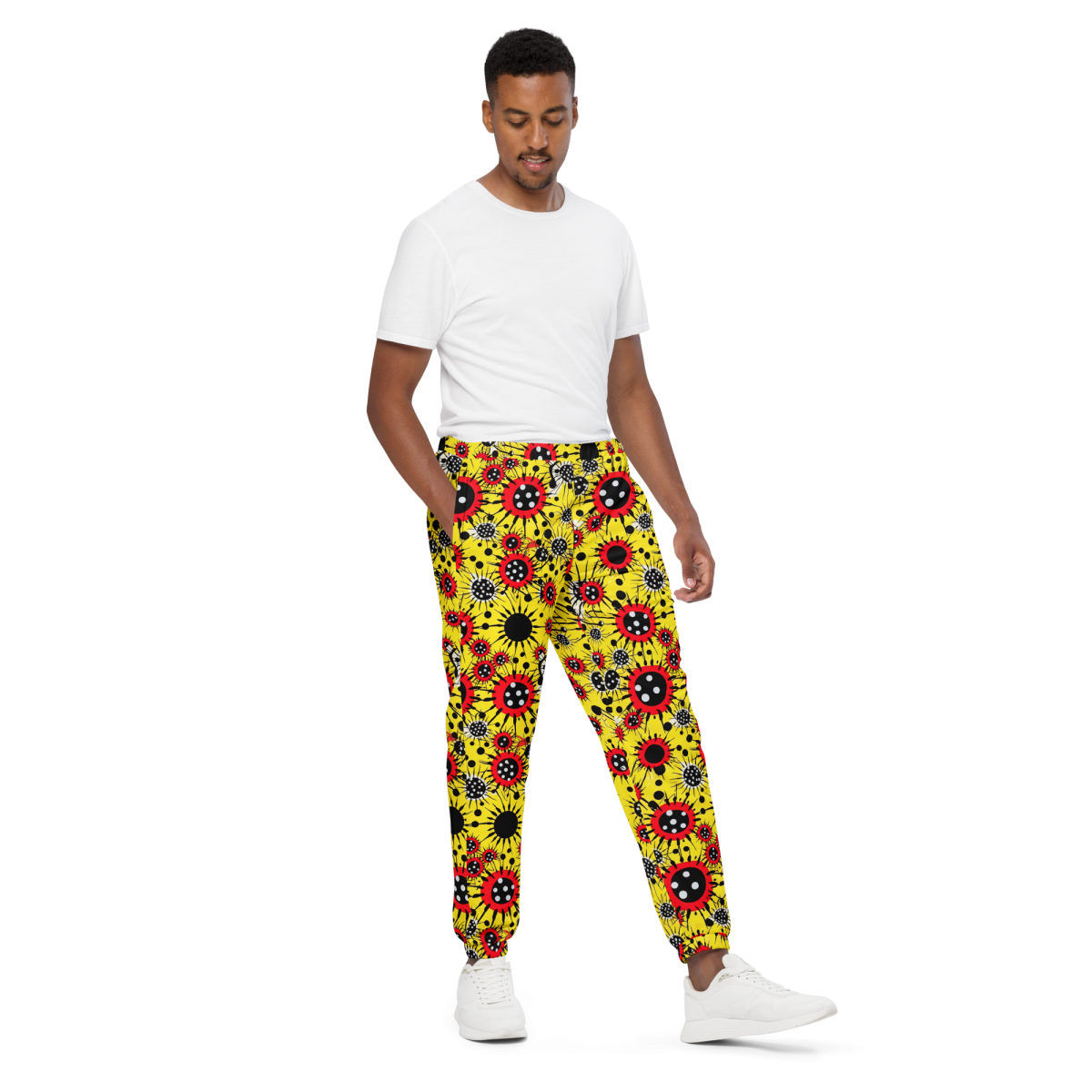 Virus Attack - Yellow/Red - Unisex Track Pants - Image 8