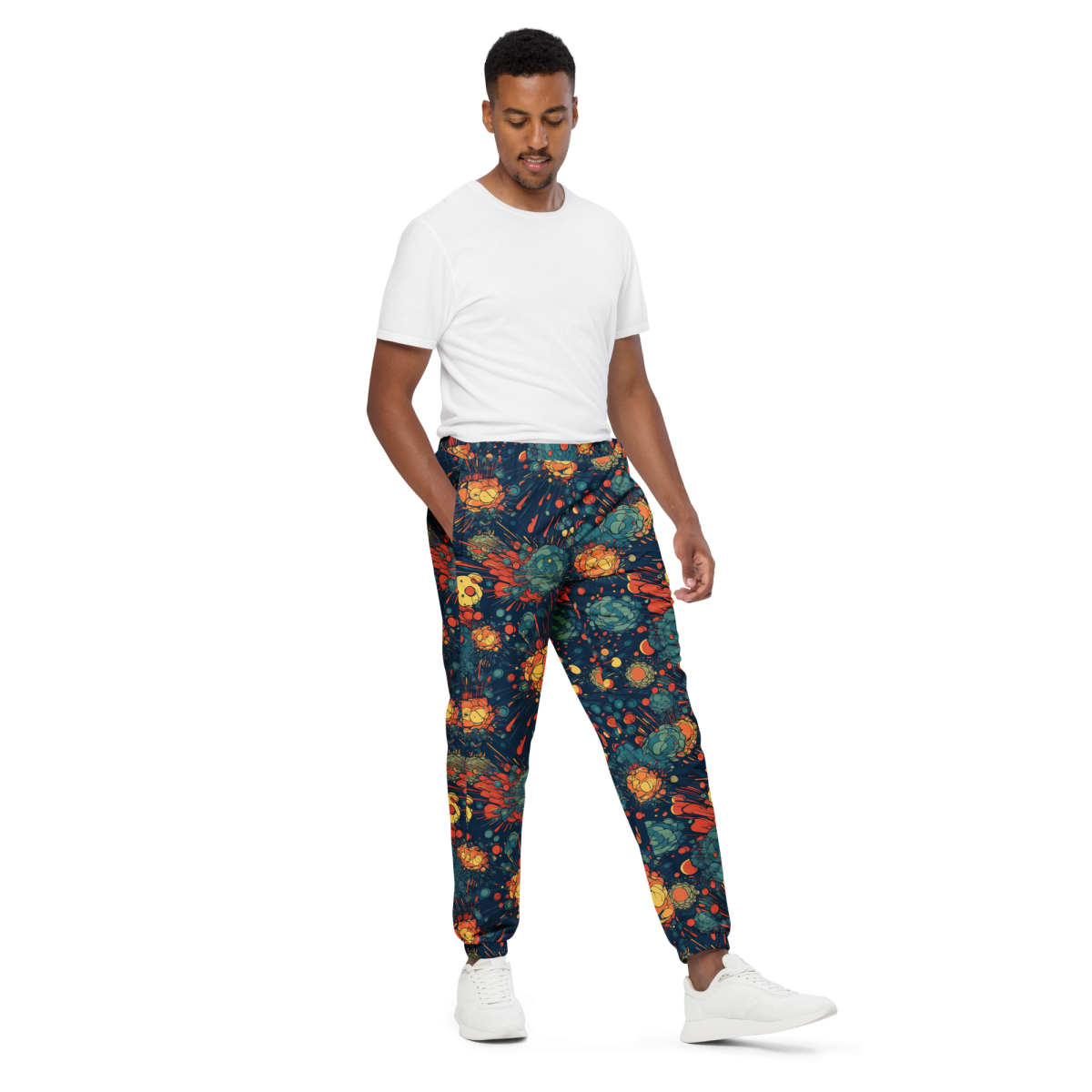 Subatomic Schism - Dark Blue - Unisex Track Pants - Image 5