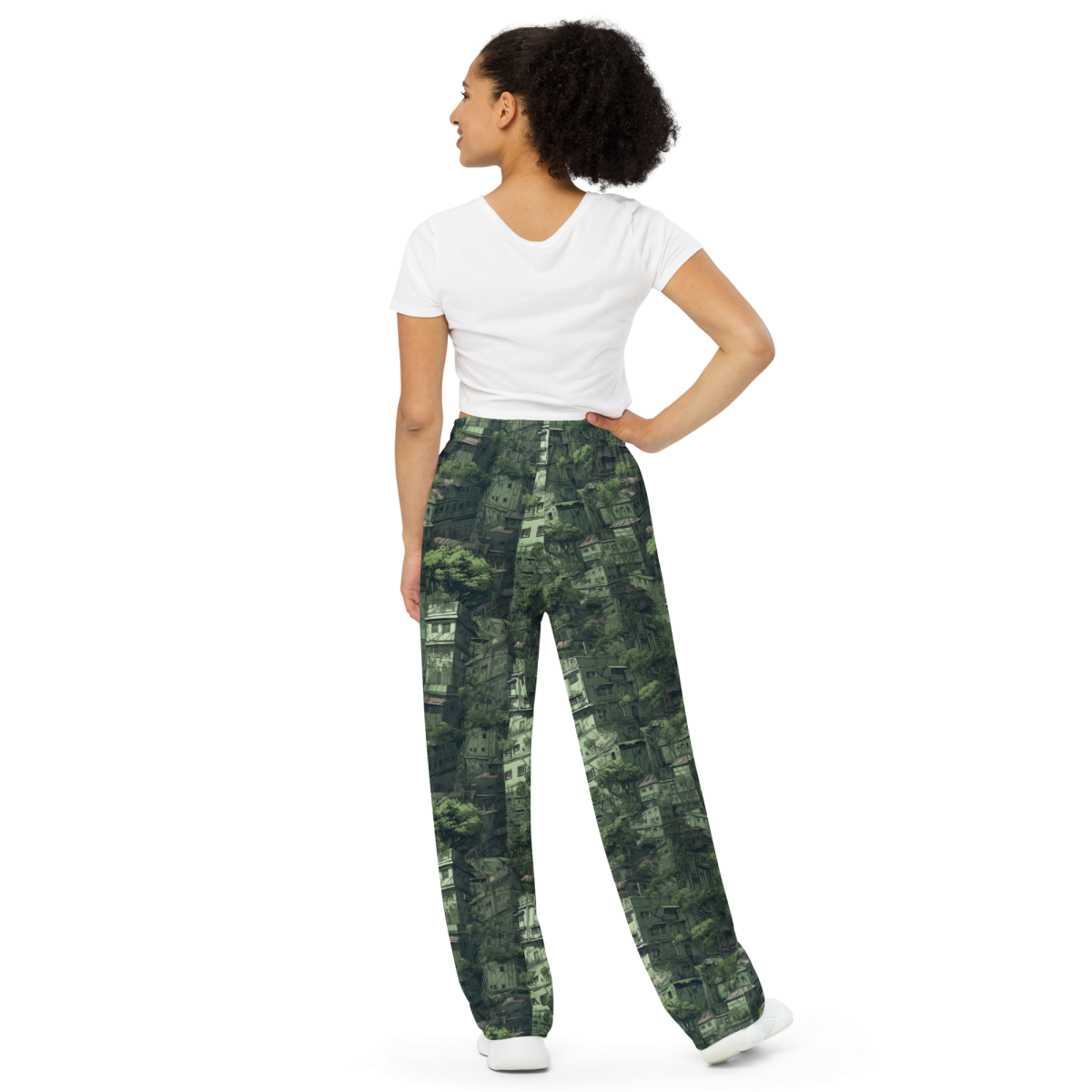 Nature Reclaims - Green - Unisex Wide-Leg Pant - Image 6