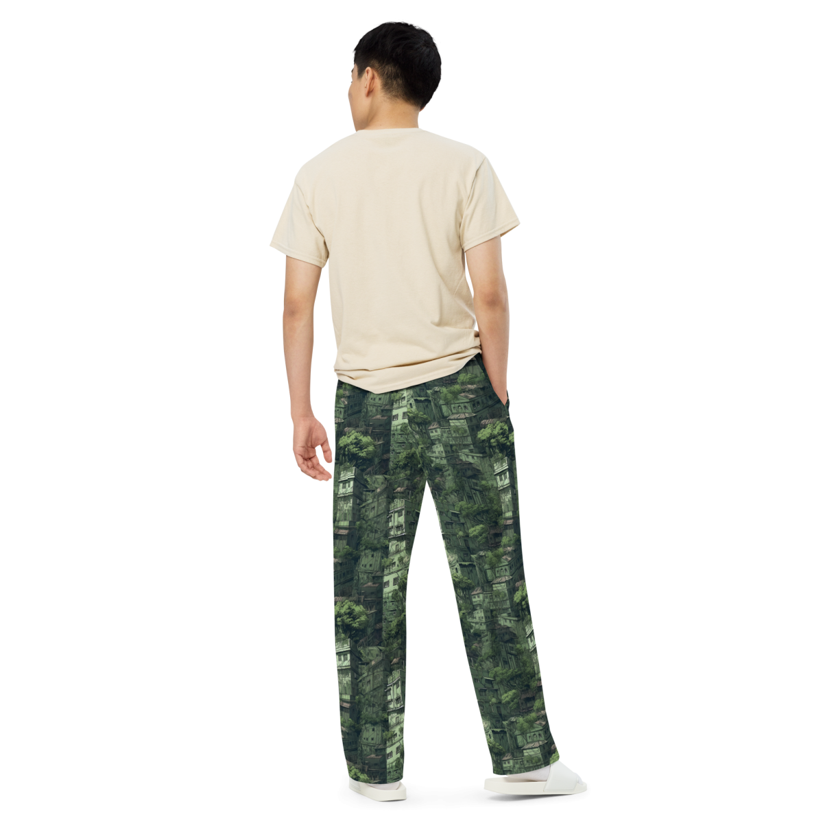 Nature Reclaims - Green - Unisex Wide-Leg Pant - Image 7