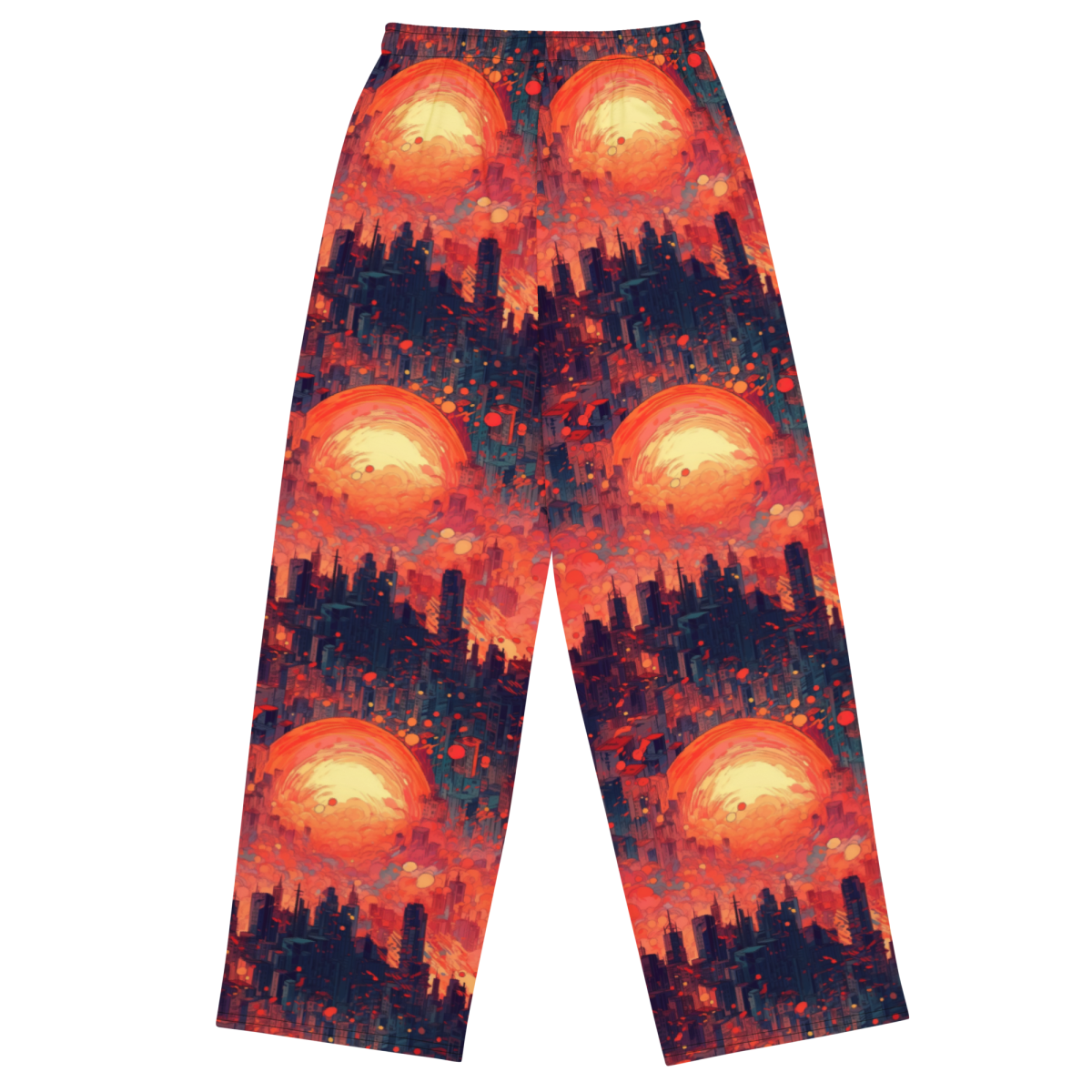 Fiery Dawn - Red/Black - Unisex Wide-Leg Pant - Image 10