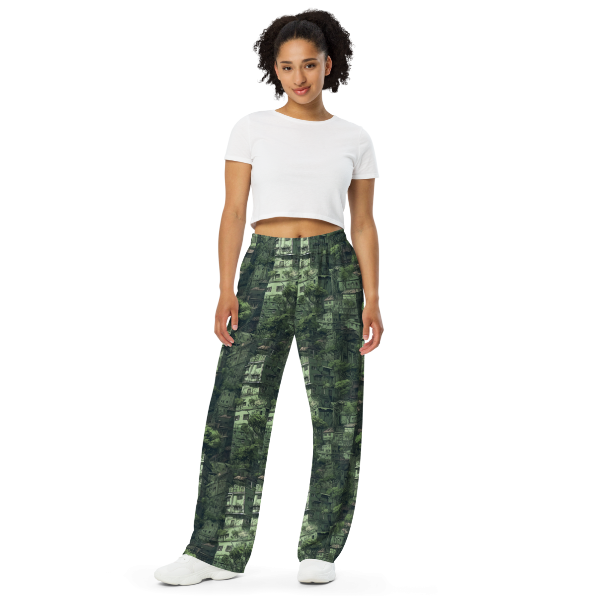 Nature Reclaims - Green - Unisex Wide-Leg Pant - Image 8