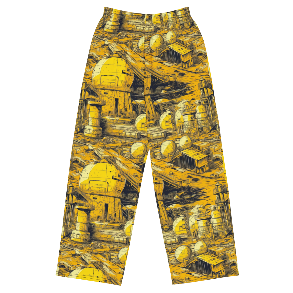 Moon Base - Yellow - Unisex Wide-Leg Pant