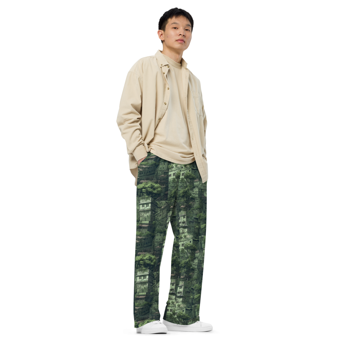 Nature Reclaims - Green - Unisex Wide-Leg Pant - Image 5