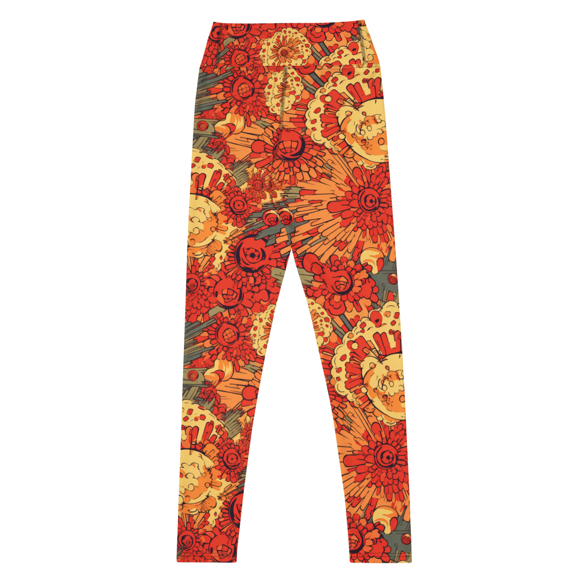 Fiery Fusion - Orange - Yoga Leggings - Image 2