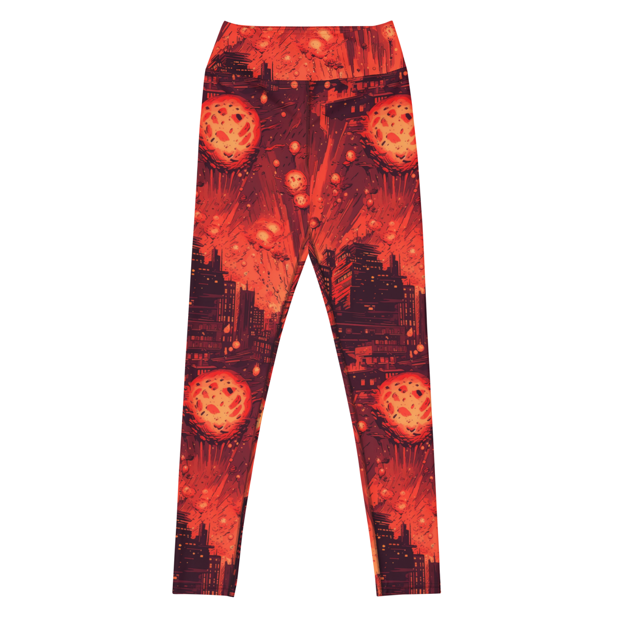 Meteor Strike - Red - Yoga Leggings