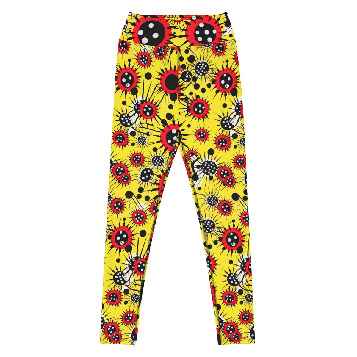 Virus Attack - Yellow/Red - Yoga Leggings