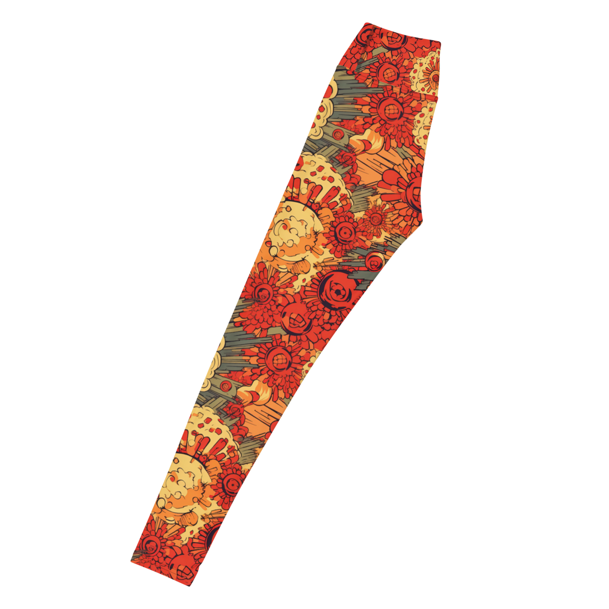 Fiery Fusion - Orange - Yoga Leggings - Image 3