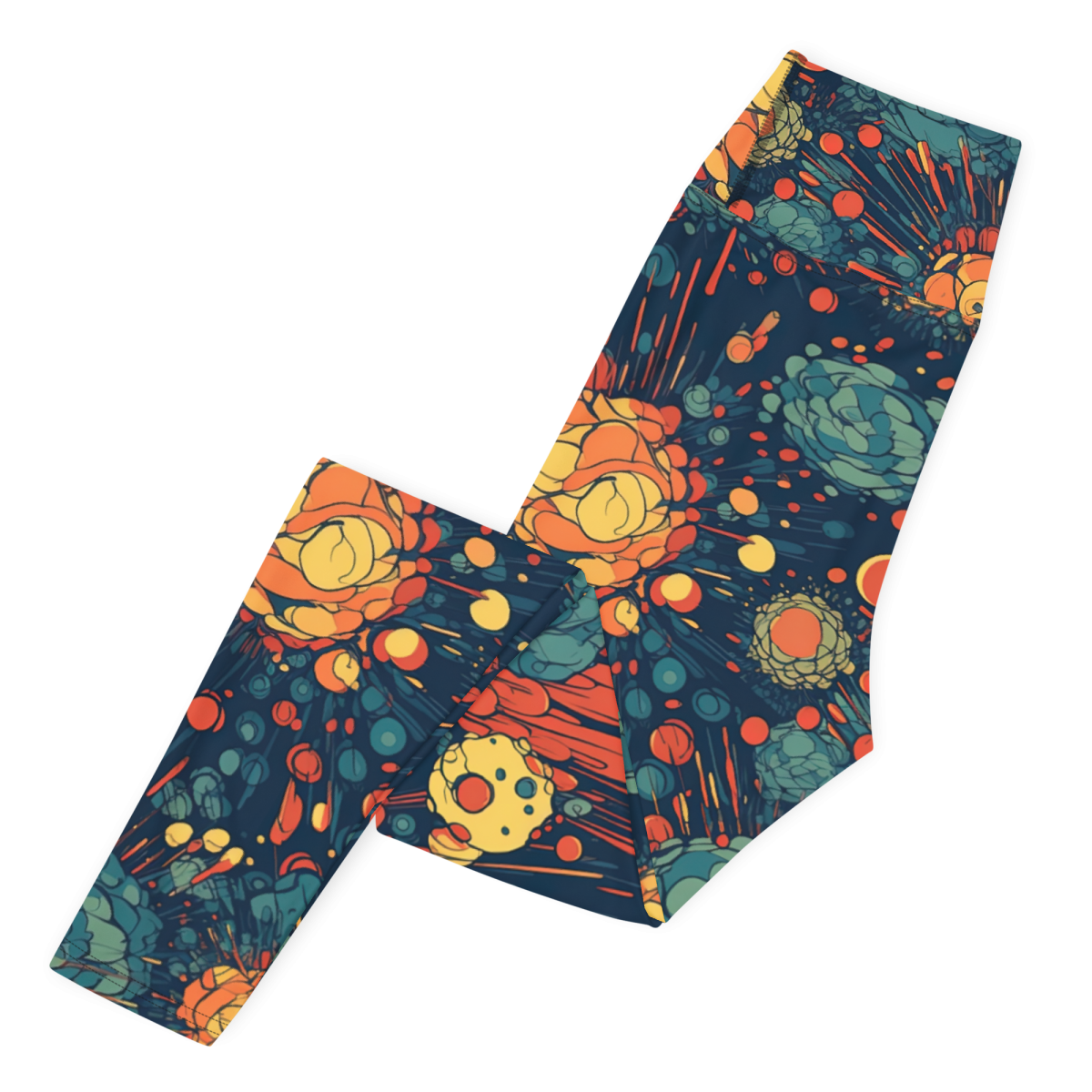 Subatomic Schism - Dark Blue - Yoga Leggings - Image 4