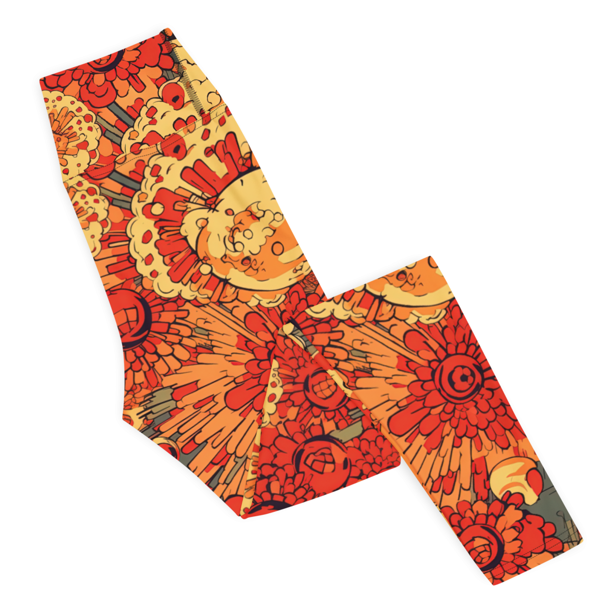 Fiery Fusion - Orange - Yoga Leggings - Image 6