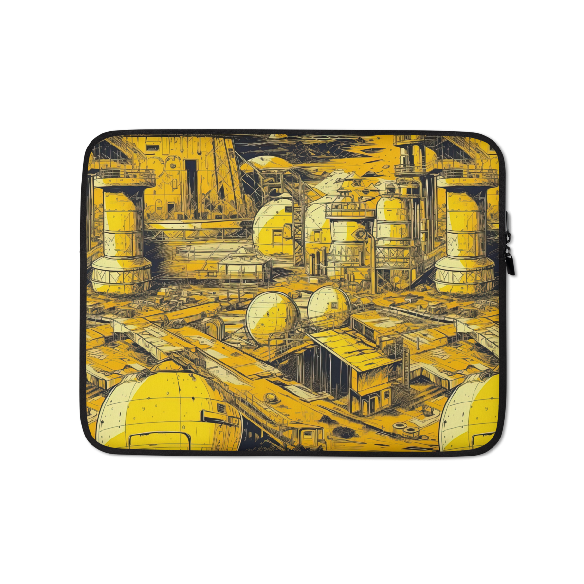Moon Base - Yellow - Laptop Sleeve