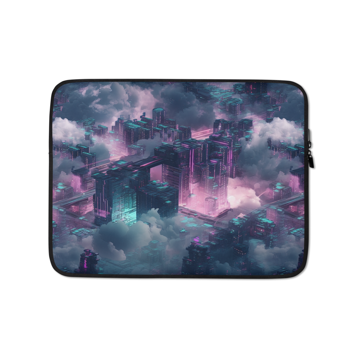 Cloudy City - Blue/Magenta - Laptop Sleeve