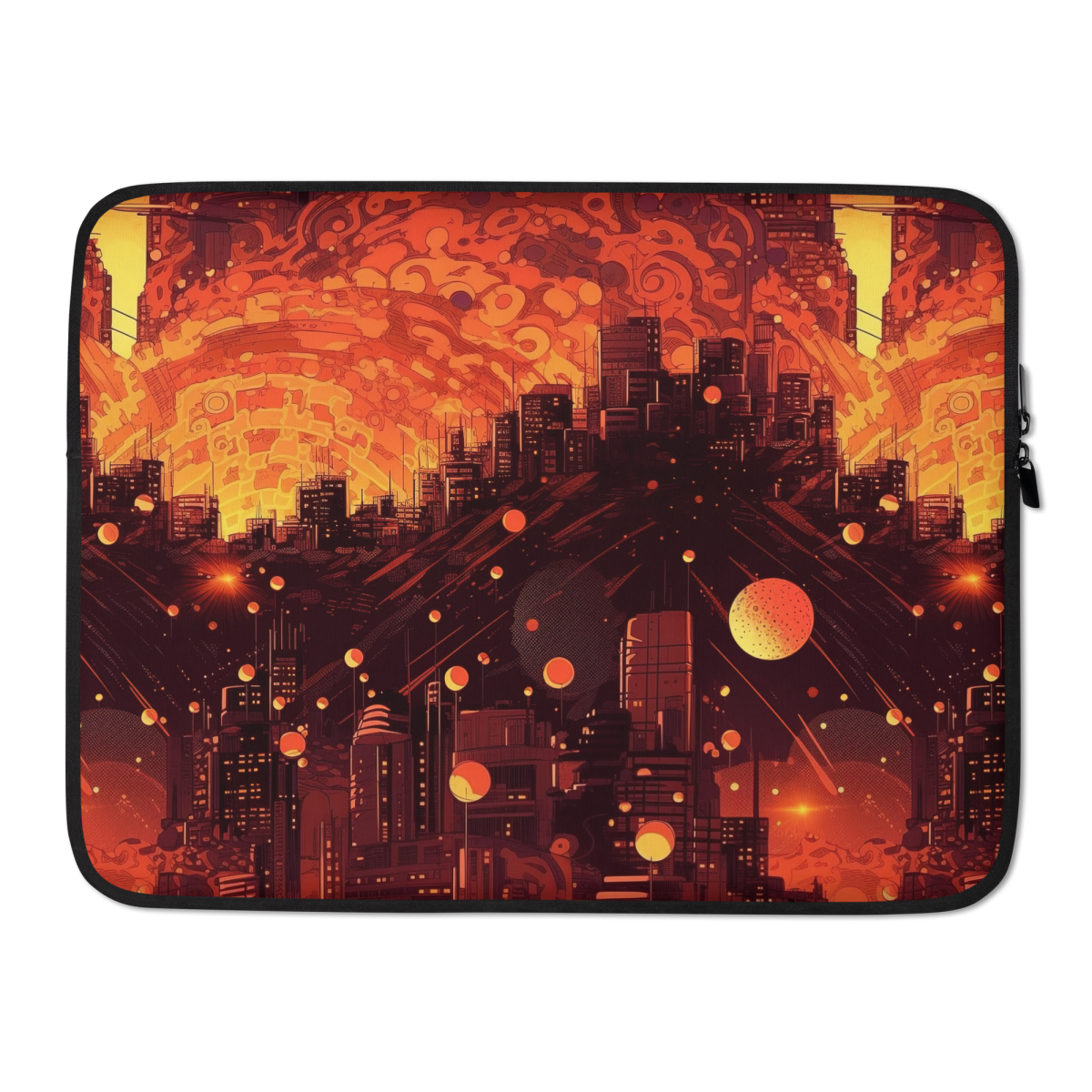 Spiral Flame - Orange/Black - Laptop Sleeve - Image 2
