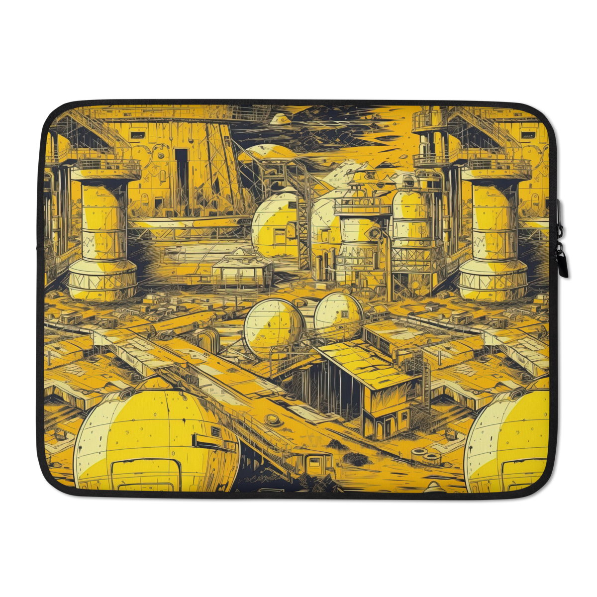 Moon Base - Yellow - Laptop Sleeve - Image 2