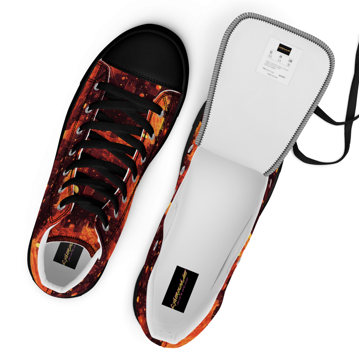 Spiral Flame - Orange/Black - Men's Shoe - Image 2