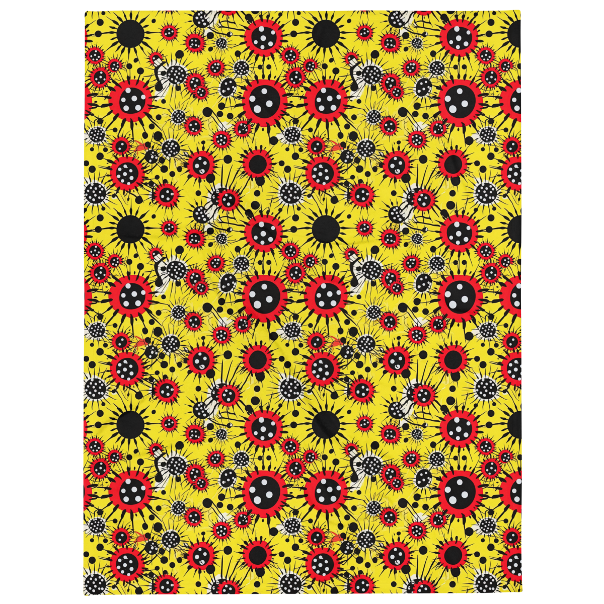 Virus Attack - Yellow/Red - Throw Blanket - Image 2