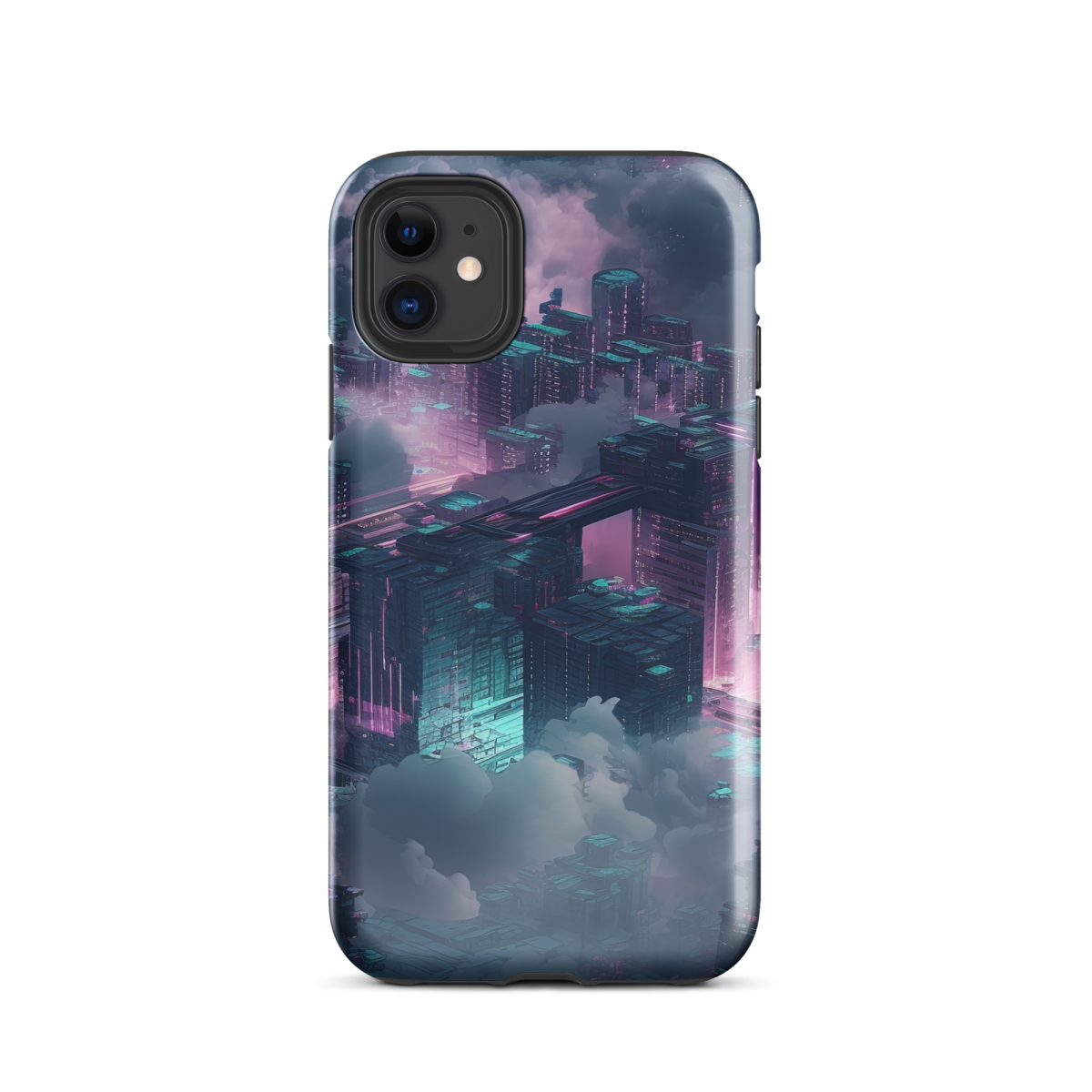 Cloudy City - Blue/Magenta - Tough Case for iPhone® - Image 2