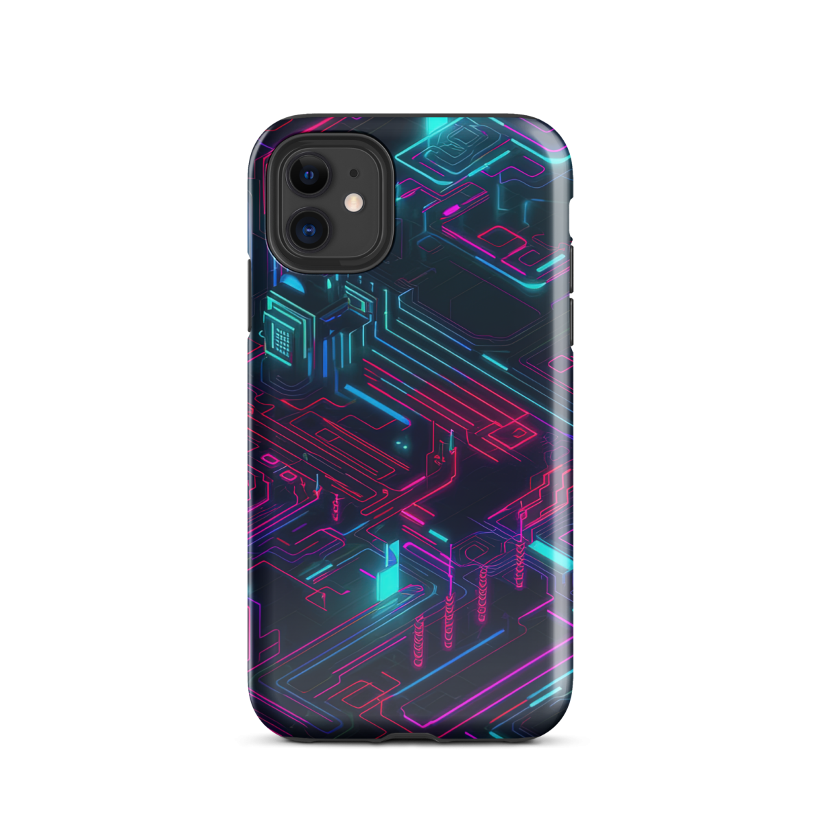 Cyberspace Circuits - Blue - Tough Case for iPhone®