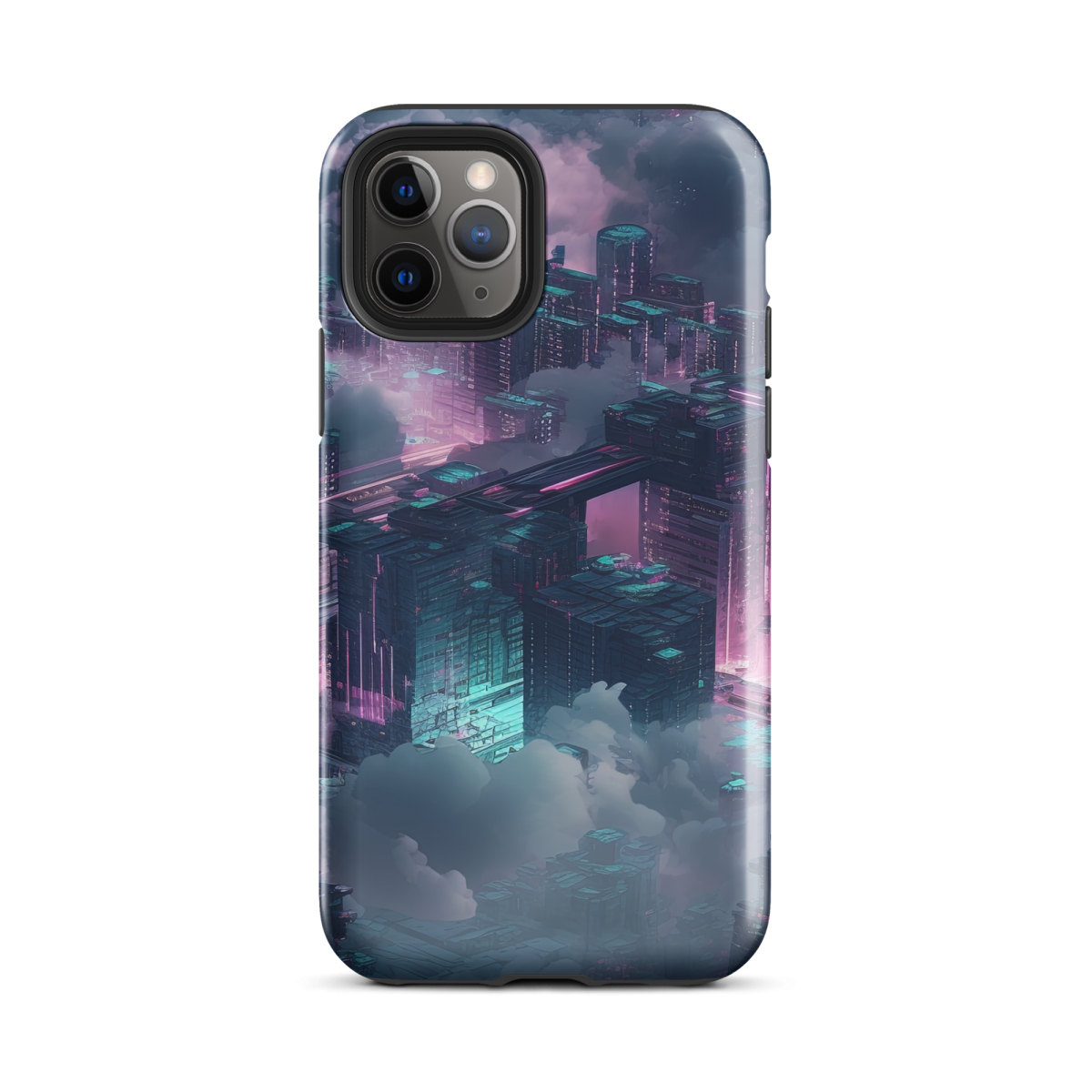 Cloudy City - Blue/Magenta - Tough Case for iPhone® - Image 3