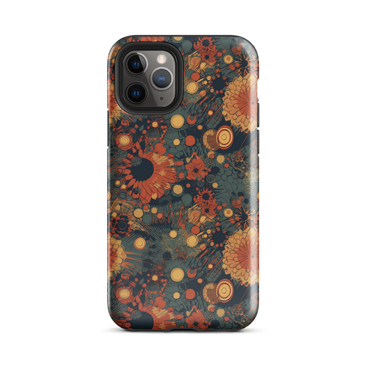 Trampled Flowers - Green/Blue - Tough Case for iPhone® - Image 2