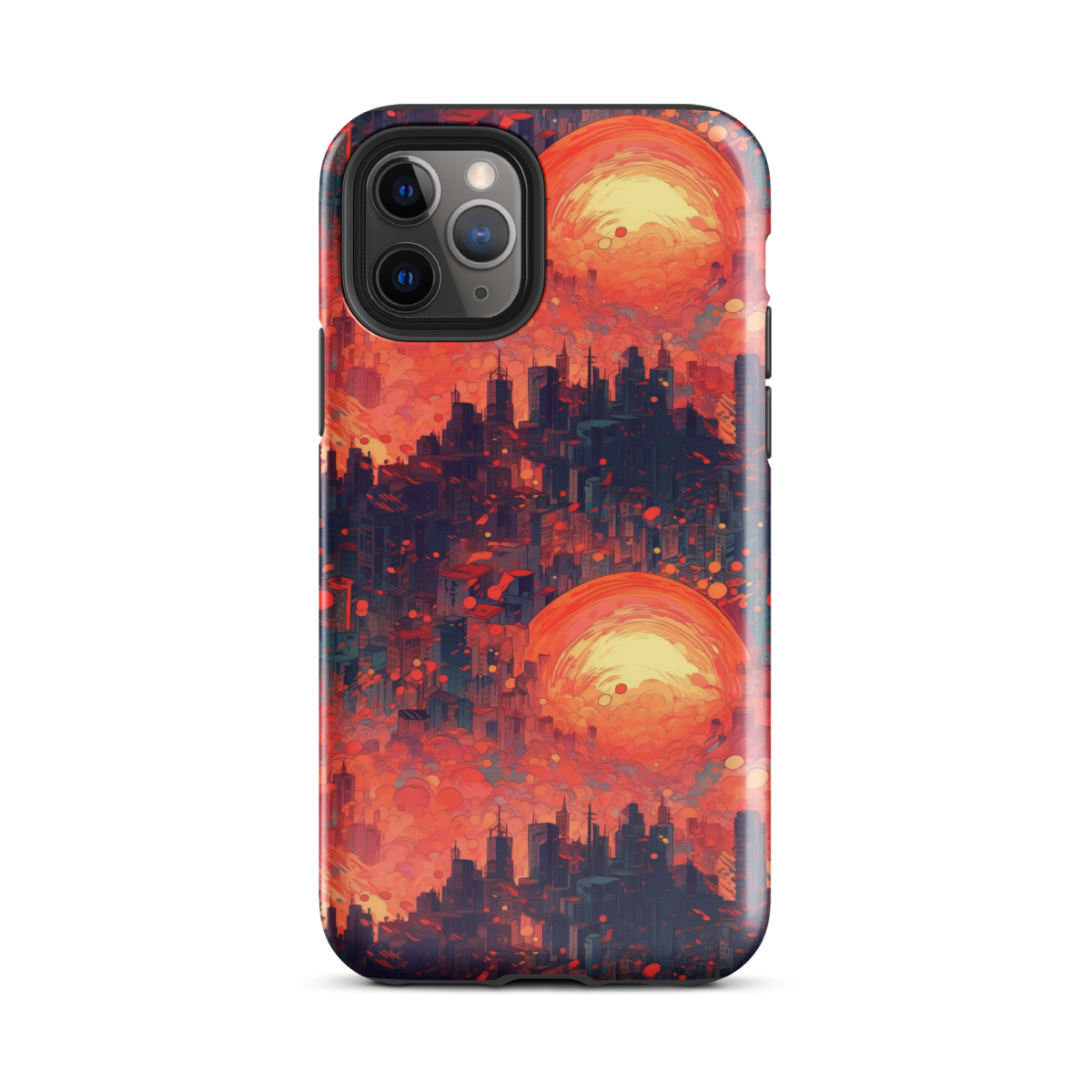Fiery Dawn - Red/Black - Tough Case for iPhone® - Image 2