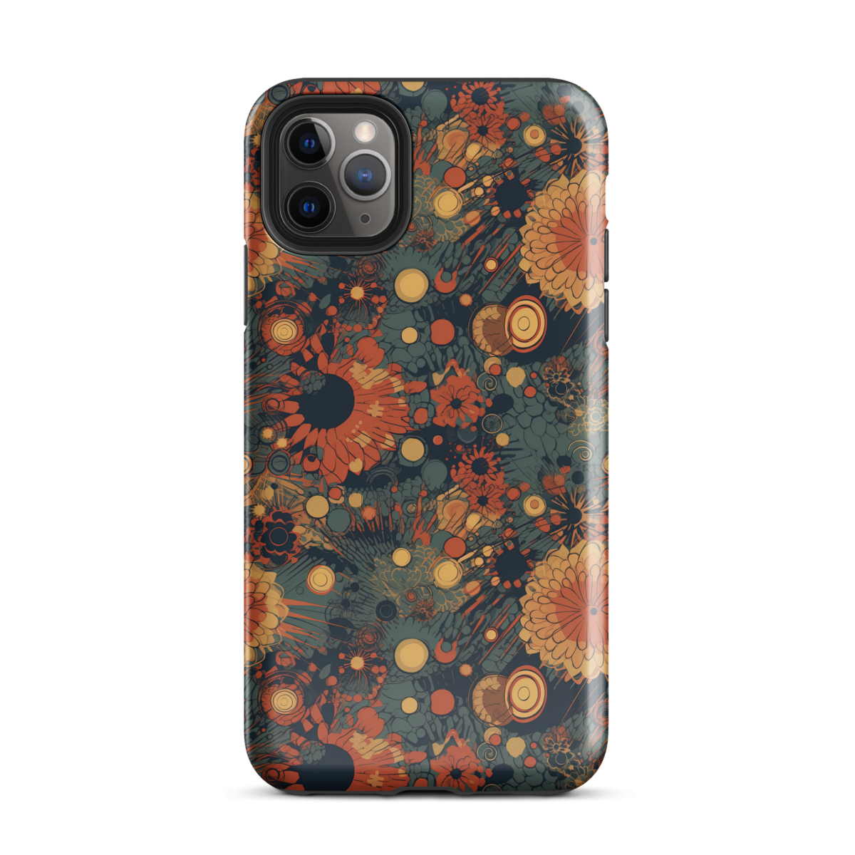 Trampled Flowers - Green/Blue - Tough Case for iPhone® - Image 3