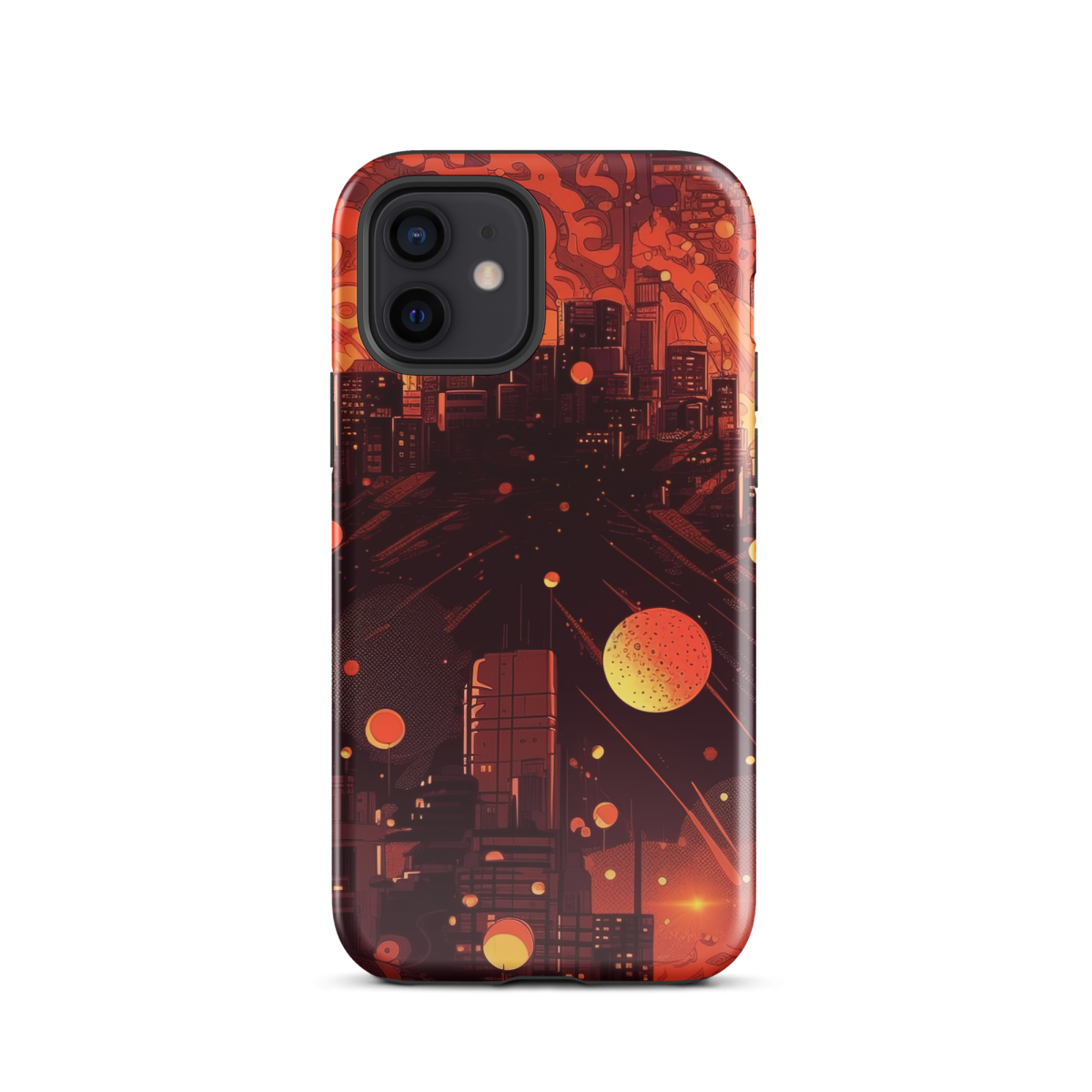 Spiral Flame - Orange/Black - Tough Case for iPhone® - Image 5
