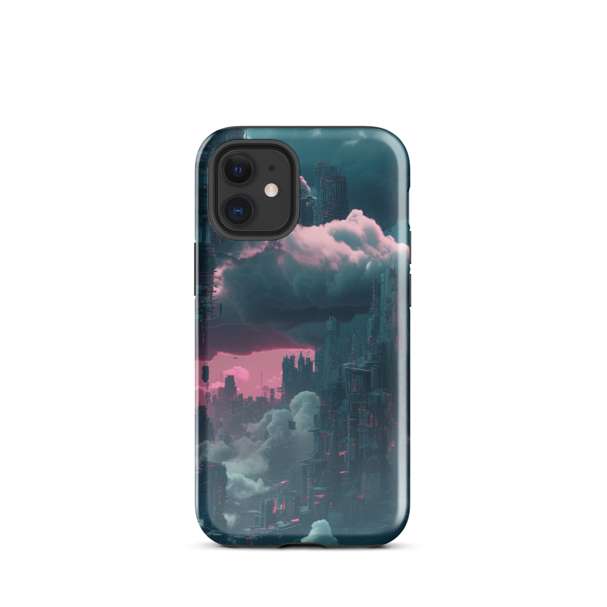 Cloudy Skyscraper - Blue/Magenta - Tough Case for iPhone® - Image 4