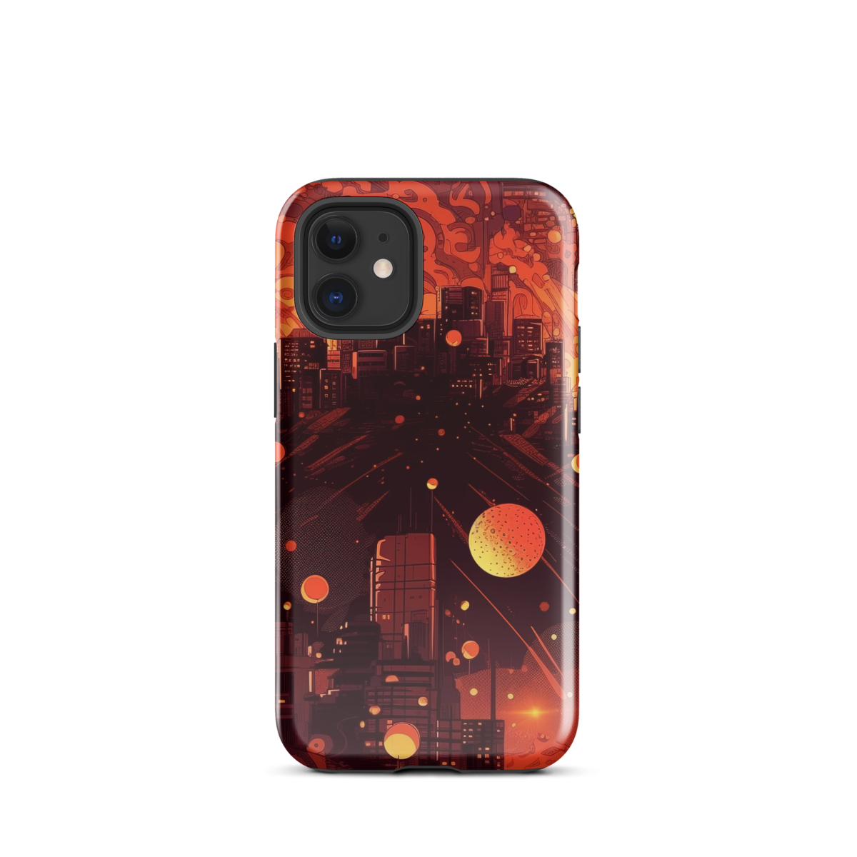 Spiral Flame - Orange/Black - Tough Case for iPhone® - Image 4