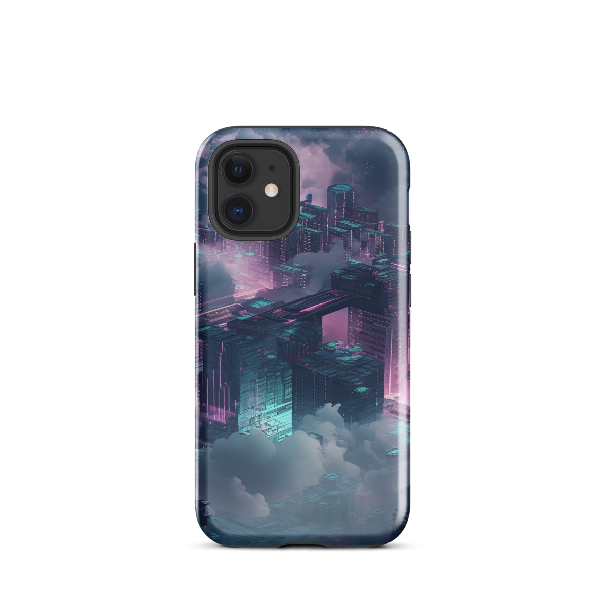 Cloudy City - Blue/Magenta - Tough Case for iPhone® - Image 5