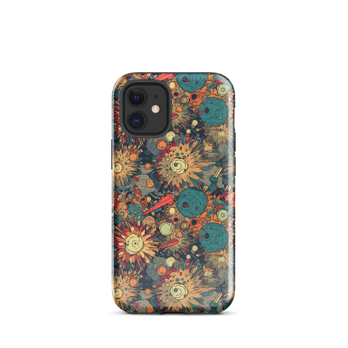 Flaming Fission - Blue/Yellow - Tough Case for iPhone® - Image 4