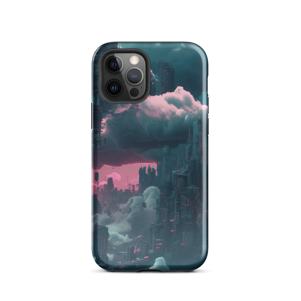 Cloudy Skyscraper - Blue/Magenta - Tough Case for iPhone® - Image 6