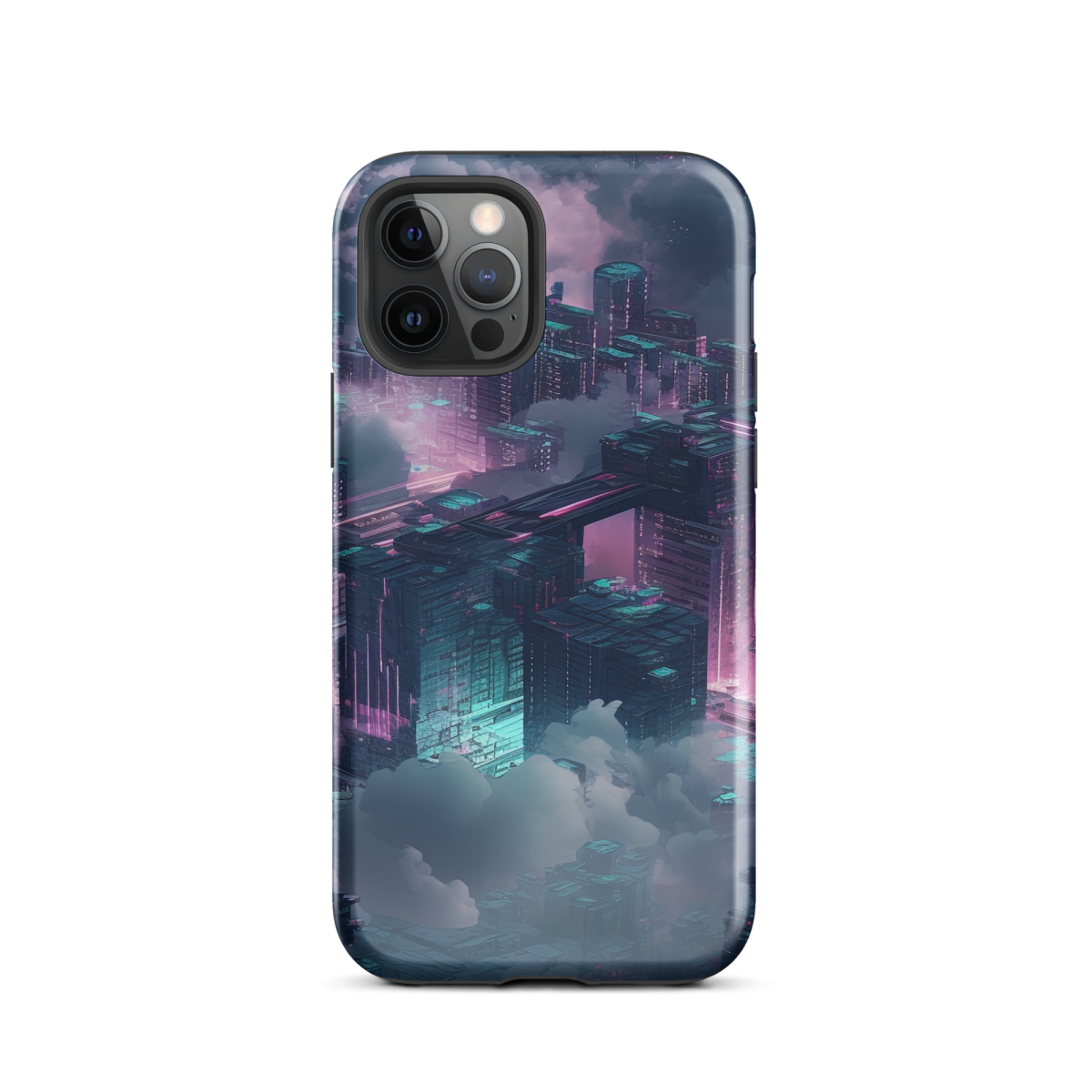 Cloudy City - Blue/Magenta - Tough Case for iPhone® - Image 7