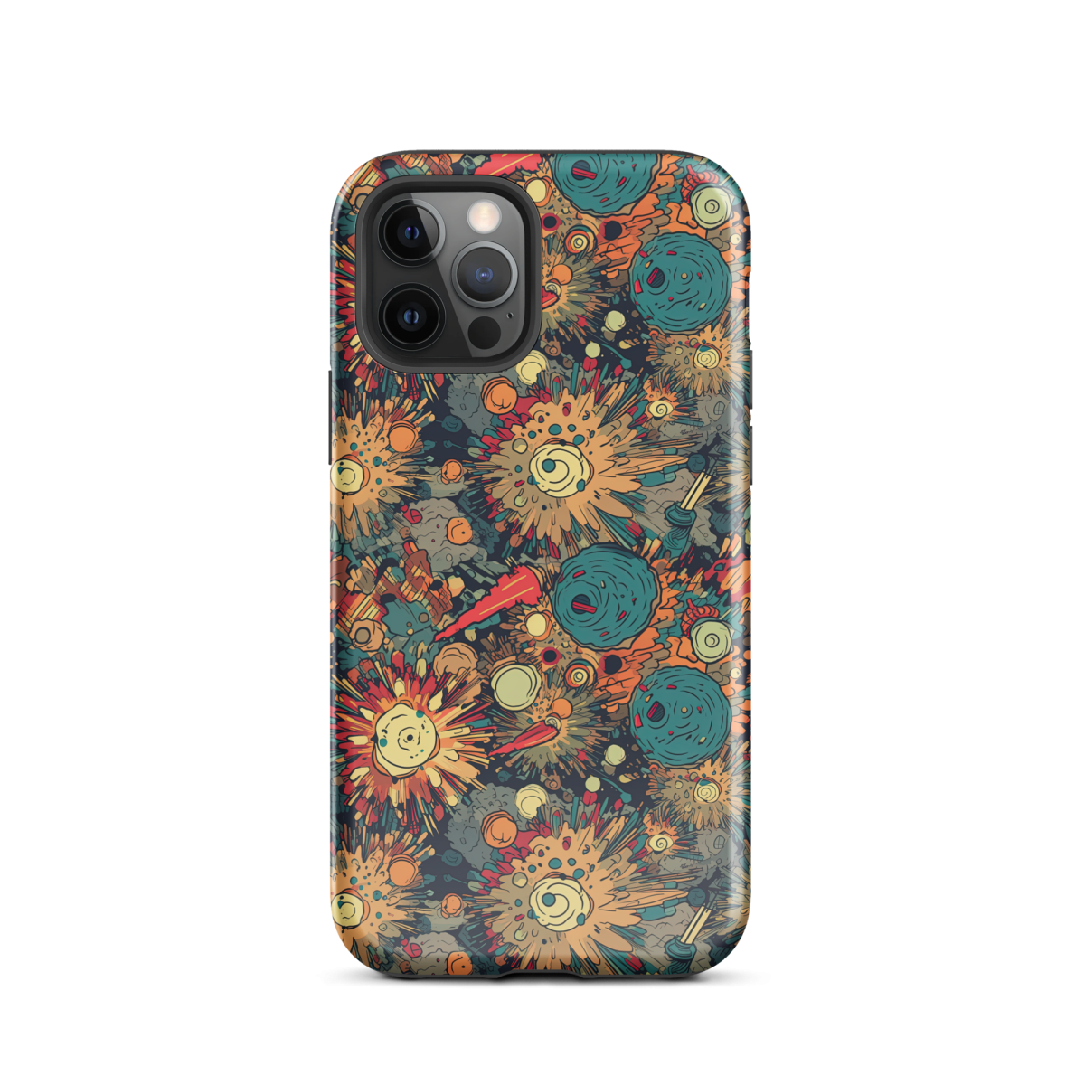 Flaming Fission - Blue/Yellow - Tough Case for iPhone® - Image 6