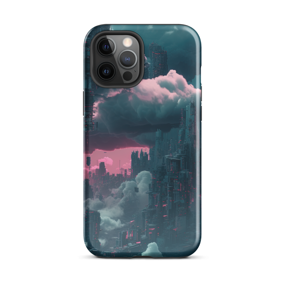 Cloudy Skyscraper - Blue/Magenta - Tough Case for iPhone® - Image 7