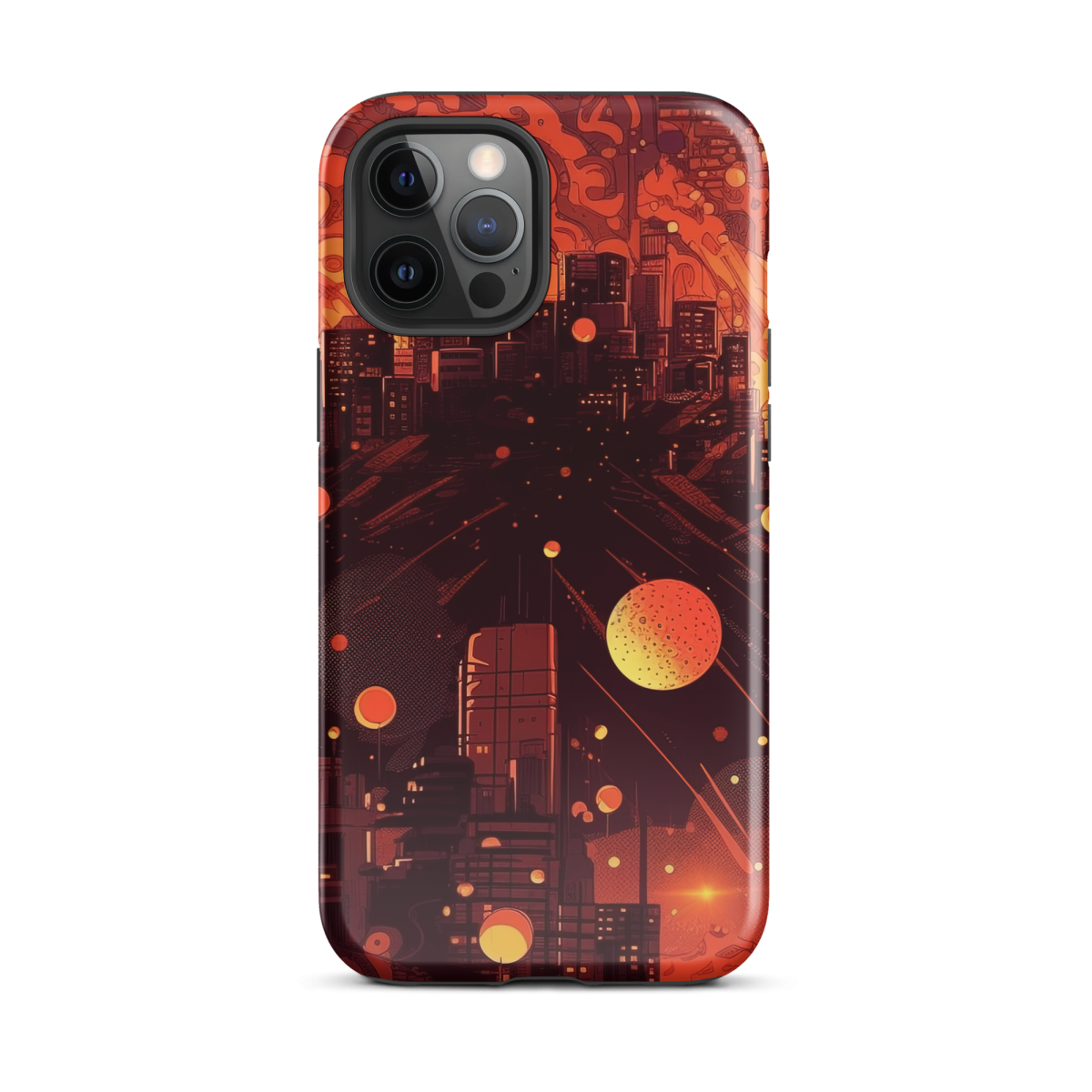 Spiral Flame - Orange/Black - Tough Case for iPhone® - Image 7