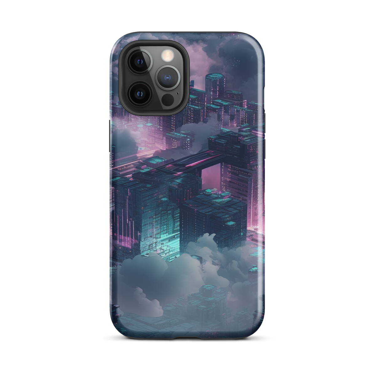 Cloudy City - Blue/Magenta - Tough Case for iPhone® - Image 8
