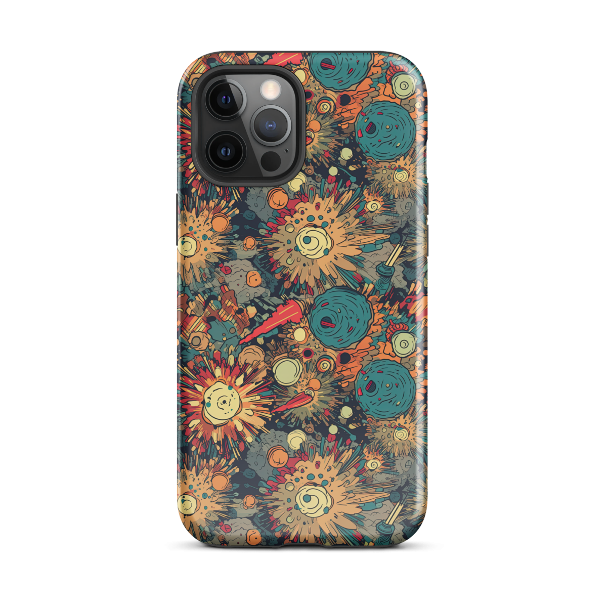 Flaming Fission - Blue/Yellow - Tough Case for iPhone® - Image 7